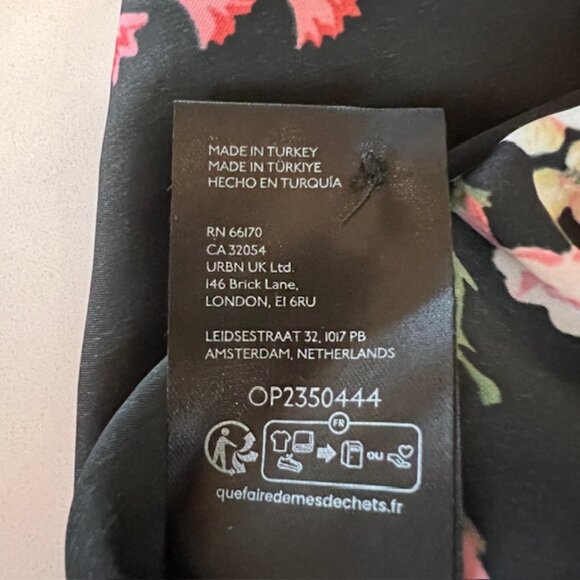 Anthropologie Floral Sleeveless Blouse Lace Trim 1X Silky Halter Tank Top NWT - Picture 12 of 12